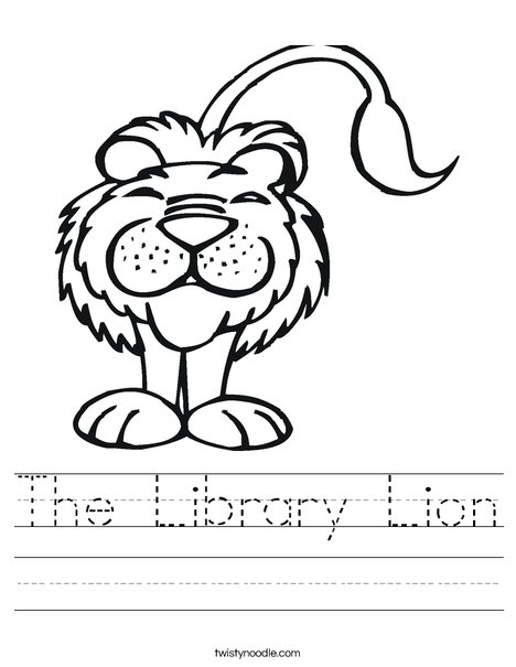 L is for Lion Worksheet