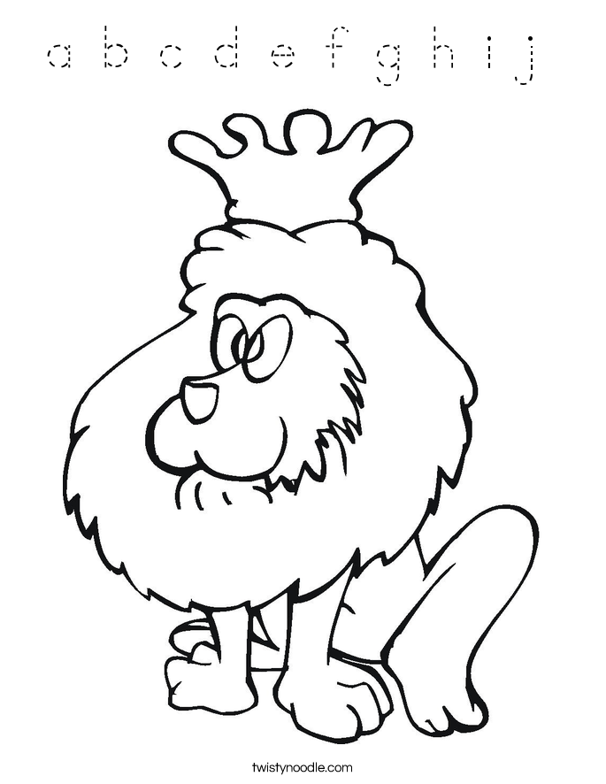 a b c d e f g h i j  Coloring Page
