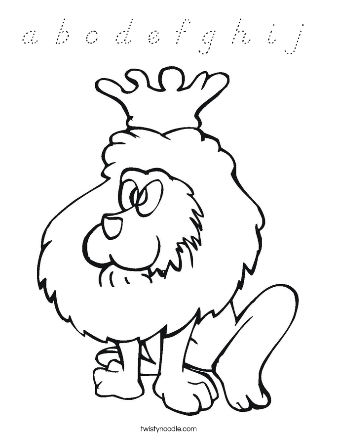 a b c d e f g h i j  Coloring Page