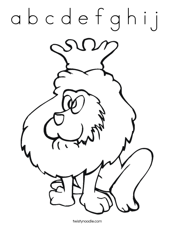 a b c d e f g h i j  Coloring Page