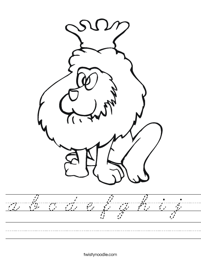 a b c d e f g h i j  Worksheet