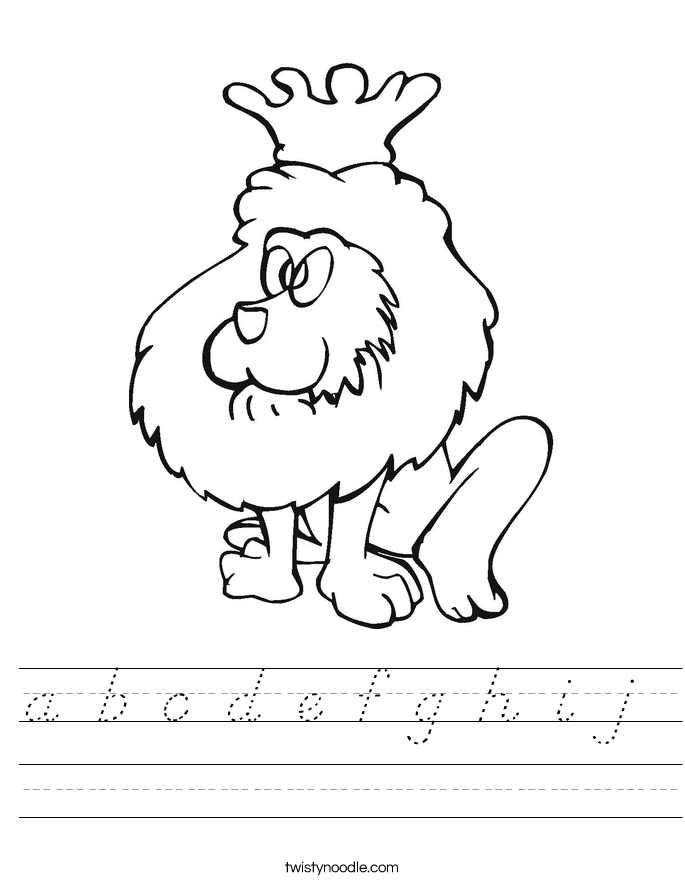 a b c d e f g h i j  Worksheet