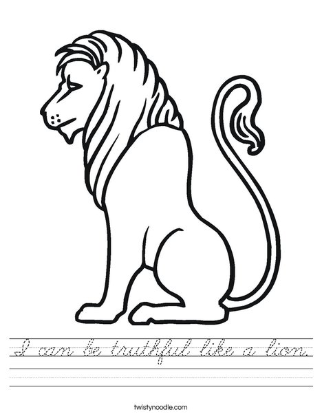 Truthful Lion Worksheet