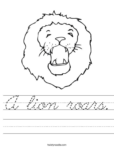Roaring Lion Worksheet