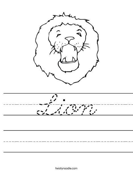 Roaring Lion Worksheet