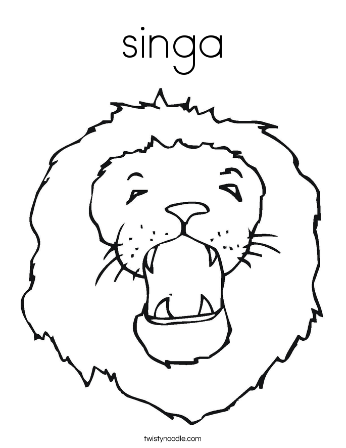 singa Coloring Page