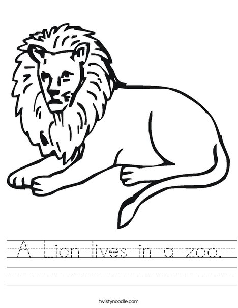 Lion Worksheet