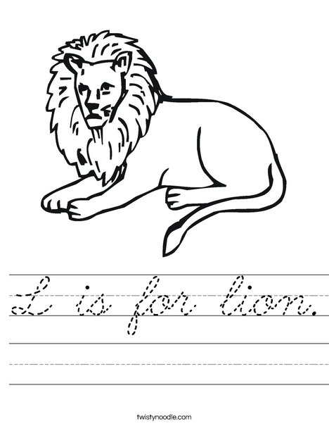 Lion Worksheet