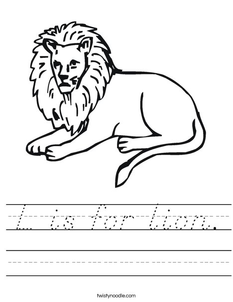 Lion Worksheet