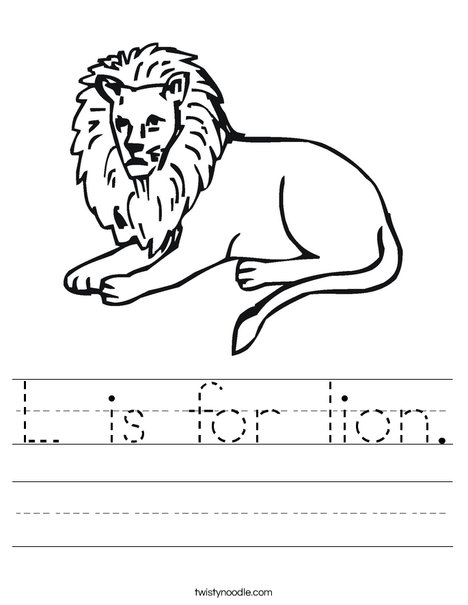 Lion Worksheet