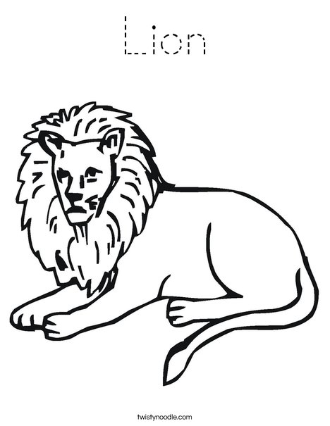 lion coloring page tracing twisty noodle