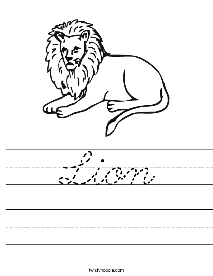 Lion Worksheet