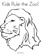 Kids Rule the Zoo Coloring Page