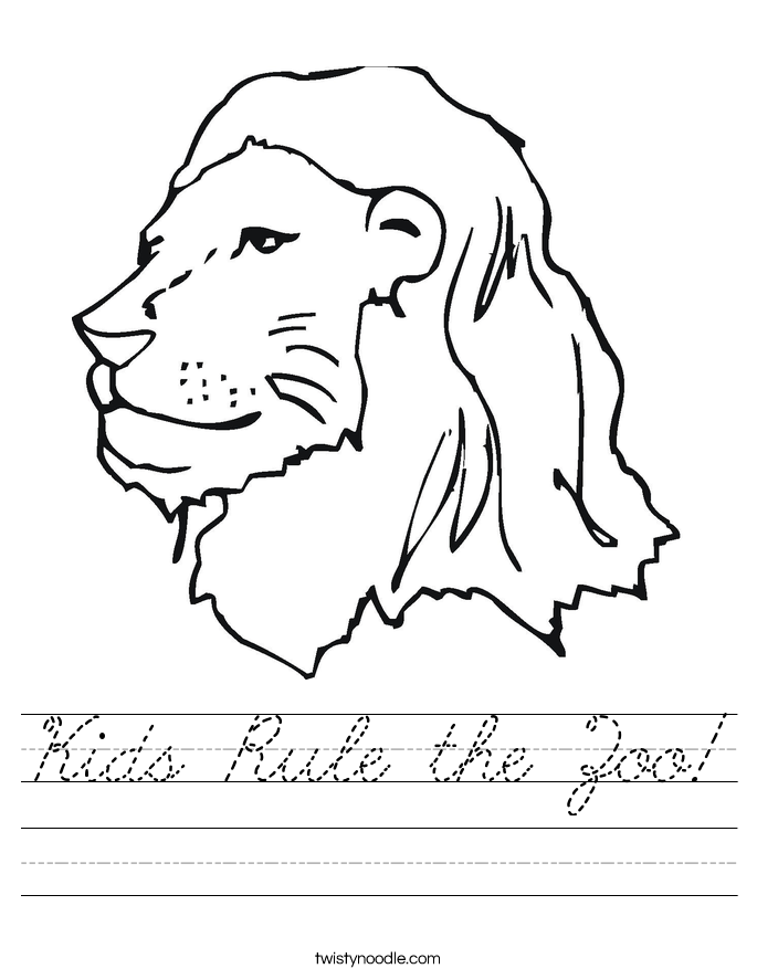 Kids Rule the Zoo! Worksheet