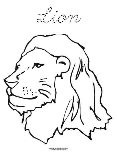 The Library Lion Coloring Page