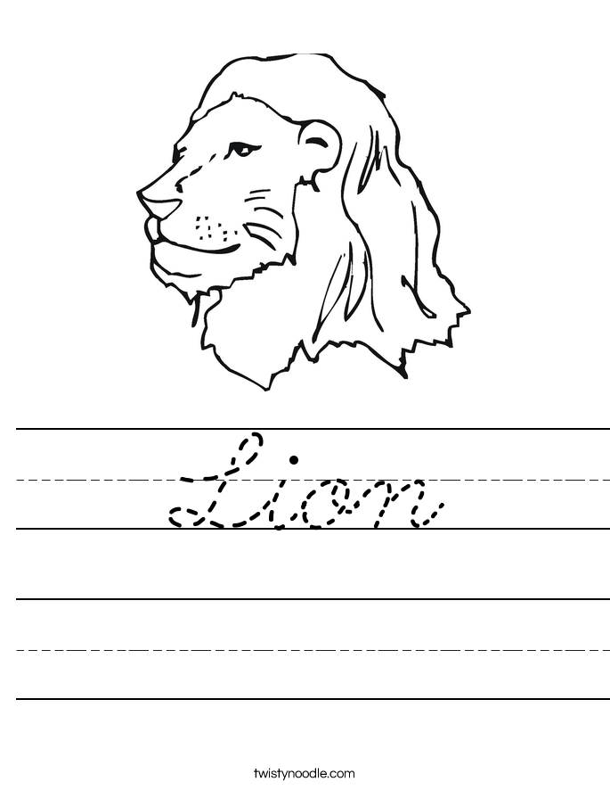 Lion Worksheet