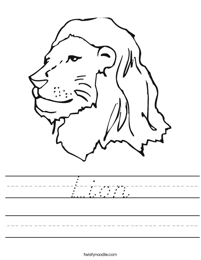 Lion Worksheet