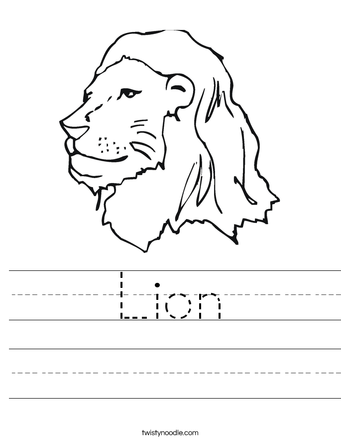 Lion Worksheet