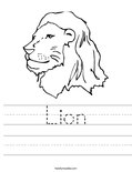 Lion Worksheet