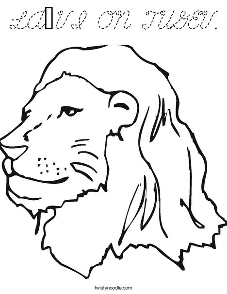 The Library Lion Coloring Page