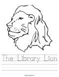 The Library Lion Worksheet - Twisty Noodle