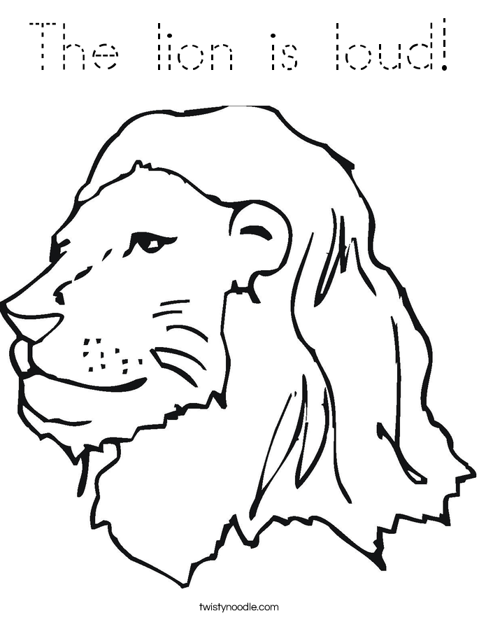 The lion is loud! Coloring Page