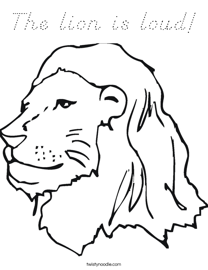 The lion is loud! Coloring Page