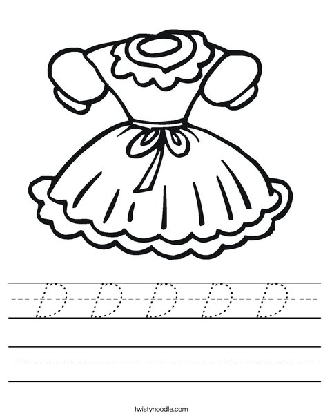 Little Girl Dress Worksheet