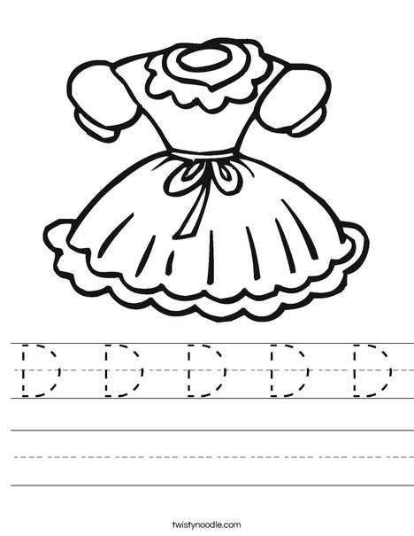 Little Girl Dress Worksheet