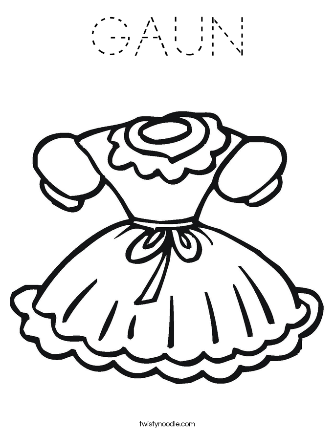 GAUN Coloring Page
