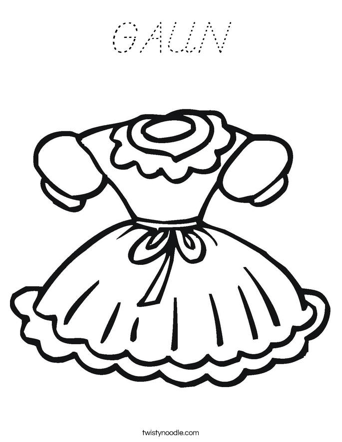 GAUN Coloring Page