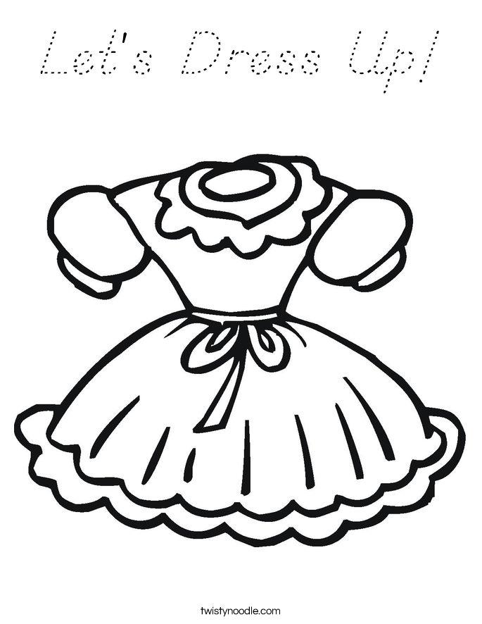 Let's Dress Up! Coloring Page