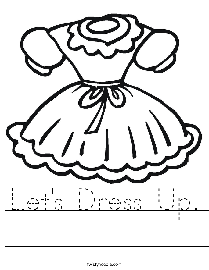 Let's Dress Up Worksheet - Twisty Noodle