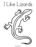 I Like Lizards Coloring Page