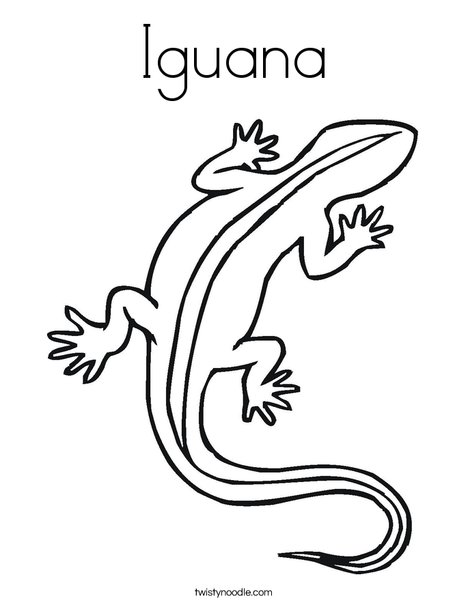 Iguana Coloring Page - Twisty Noodle