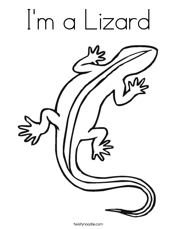 I'm a Lizard Coloring Page