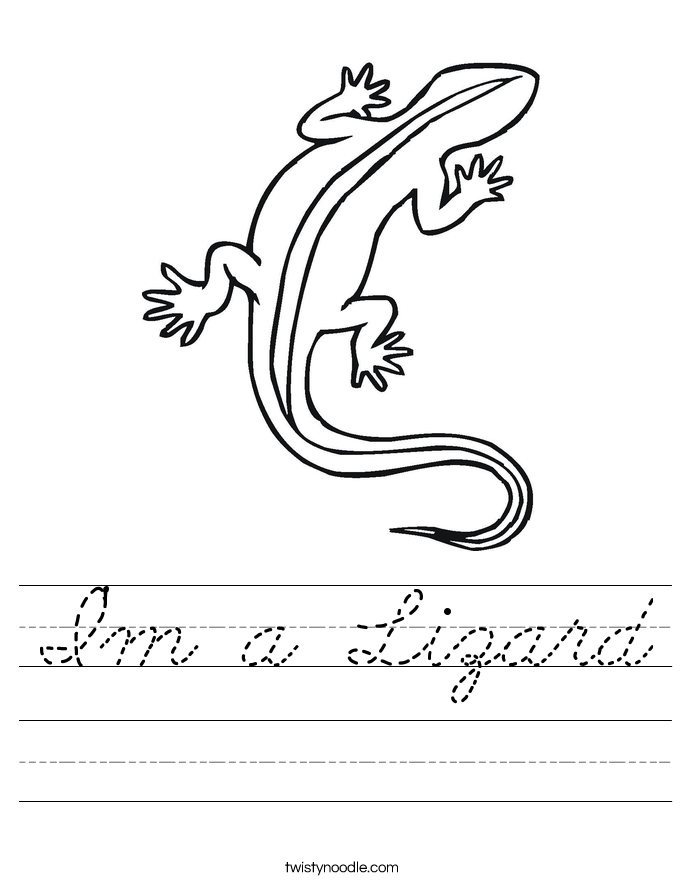 I'm a Lizard Worksheet