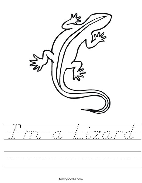 Lizard Worksheet
