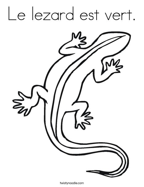 Lizard Coloring Page
