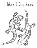 I like Geckos Coloring Page