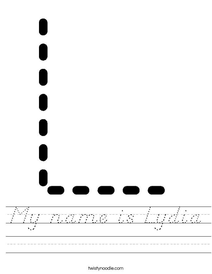 My name is Lydia Worksheet