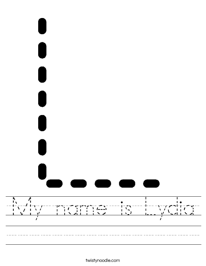 My name is Lydia Worksheet