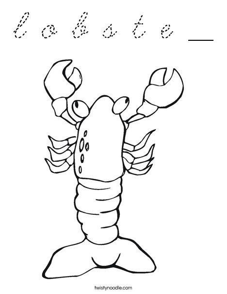 Lobster with Eyes Coloring Page