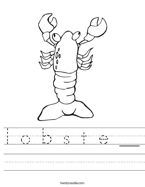 Lobster with Eyes Worksheet