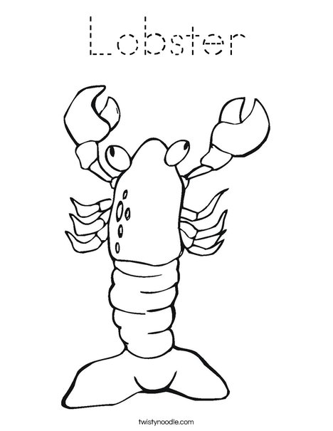 Lobster with Eyes Coloring Page