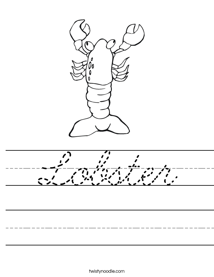 Lobster Worksheet