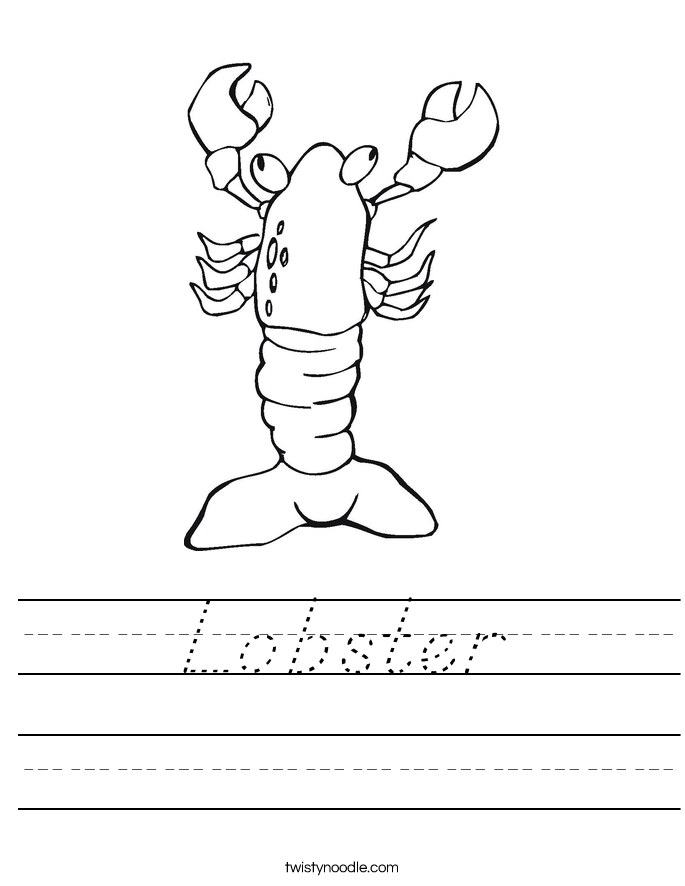 Lobster Worksheet