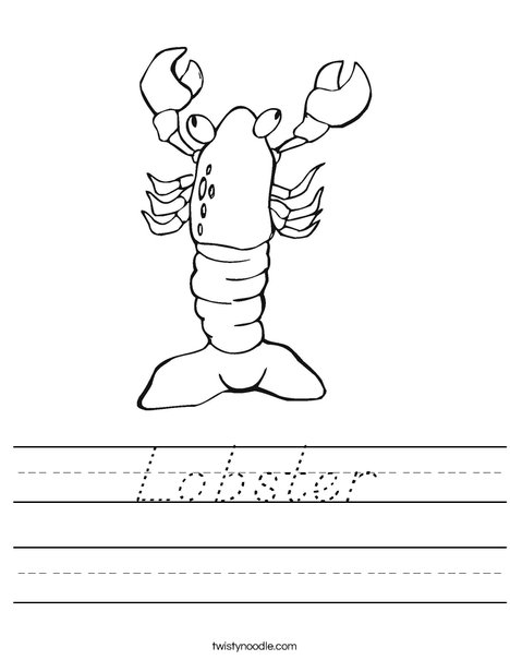 Lobster with Eyes Worksheet