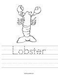 Lobster Worksheet