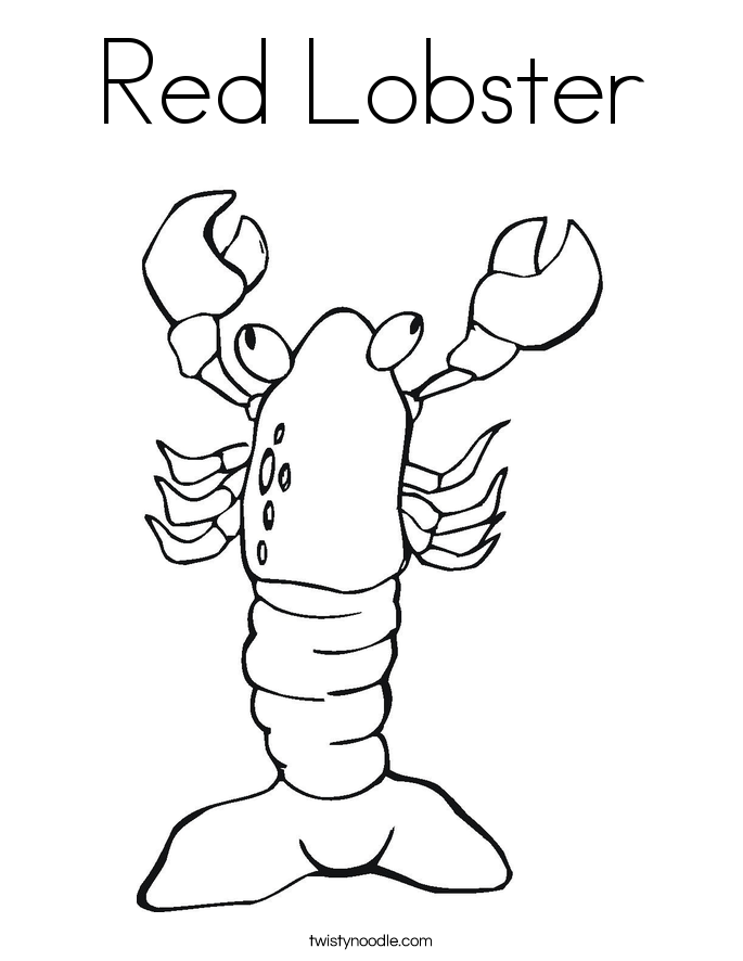 Download Red Lobster Coloring Page - Twisty Noodle